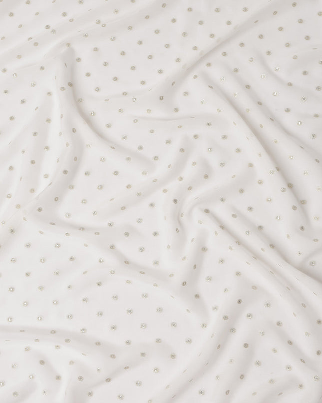 Pearl White Silk Chiffon Fabric 110cm | Regal Fabrics