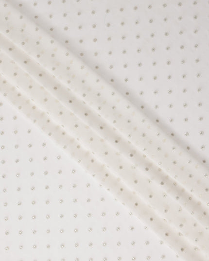 Pearl White Silk Chiffon Fabric 110cm | Regal Fabrics