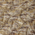 Sage Taupe Animal Print Silk Satin Fabric 140cm