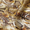 Sage Taupe Animal Print Silk Satin Fabric 140cm
