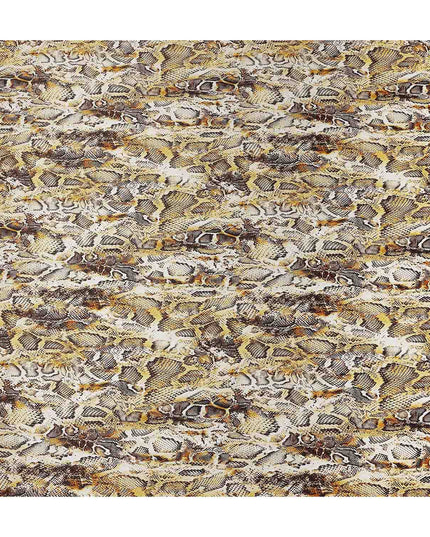 Sage Taupe Animal Print Silk Satin Fabric 140cm
