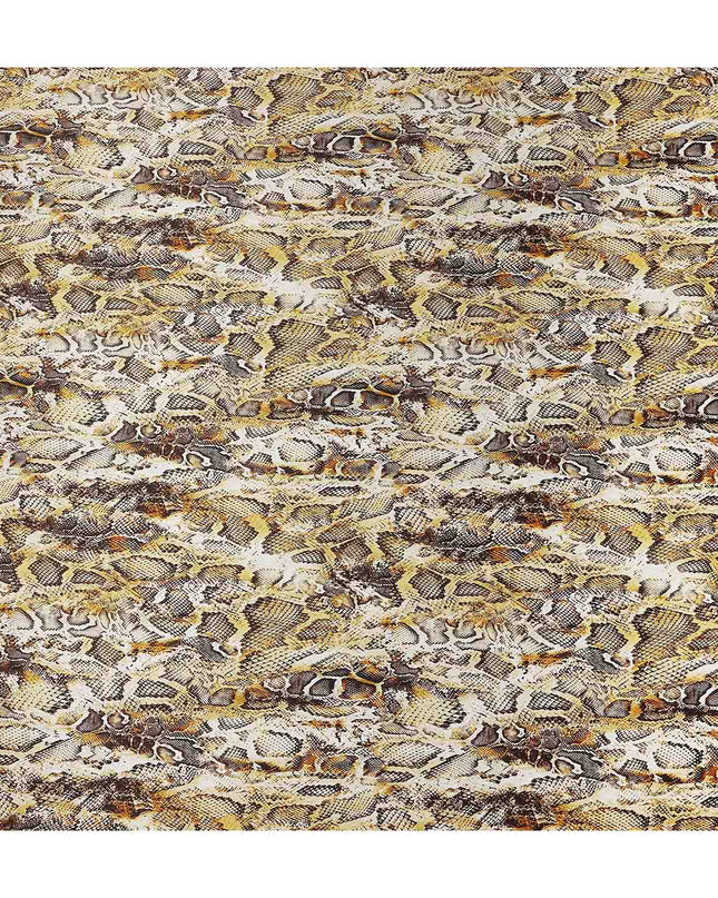 Sage Taupe Animal Print Silk Satin Fabric 140cm