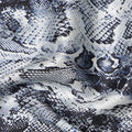 Silver Grey Animal Print Silk Satin Fabric 140cm