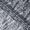 Silver Grey Animal Print Silk Satin Fabric 140cm