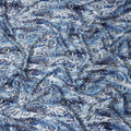 Cobalt Blue Animal Print Silk Satin Fabric 140cm