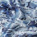 Cobalt Blue Animal Print Silk Satin Fabric 140cm