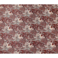 Beige Burgundy Animal Print Silk Satin Fabric 140cm