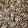 Sage Green Animal Print Silk Satin Fabric 140cm