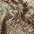 Sage Green Animal Print Silk Satin Fabric 140cm