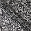 Monochrome Black Animal Print Silk Satin Fabric 140cm