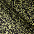 Olive Chartreuse Animal Print Silk Satin Fabric 140cm