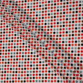 Ivory Multicolor Polka Dot Silk Crepe Fabric 140cm