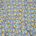 Cobalt Blue Polka Dot Silk Crepe Fabric 140cm