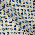 Cobalt Blue Polka Dot Silk Crepe Fabric 140cm