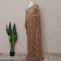 Copper Bronze Chantilly Lace Saree - D31643