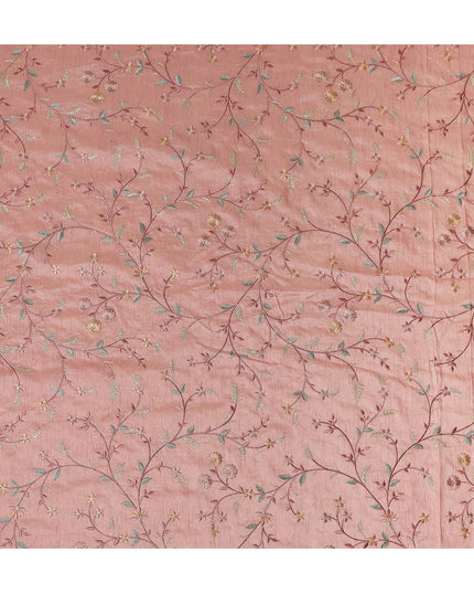 Dusty Rose Floral Satin Fabric | Regal Fabrics