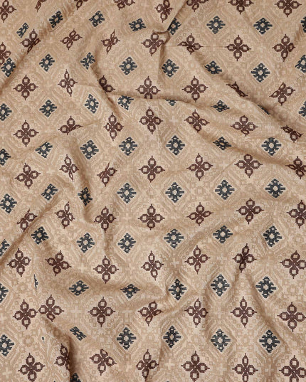 Rose Beige Geometric Chiffon