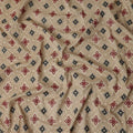 Camel Geometric Chiffon Fabric