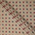 Camel Geometric Chiffon Fabric