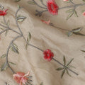 Warm Sand Floral Satin Fabric | Regal Fabrics