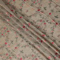 Warm Sand Floral Satin Fabric | Regal Fabrics