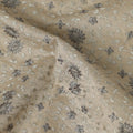 Taupe Beige Floral Satin Fabric | Regal Fabrics