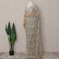 Pearl Beige Chantilly Lace Saree - D31661