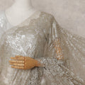 Pearl Beige Chantilly Lace Saree - D31661