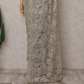 Pearl Beige Chantilly Lace Saree - D31661