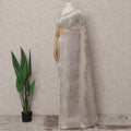 Ivory Cream French Silk Chiffon Saree 5.5m