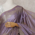 Royal Purple French Silk Chiffon Saree 5.5m