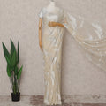 Vanilla Cream French Silk Chiffon Saree 5.5m