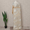 Vanilla Cream French Silk Chiffon Saree 5.5m