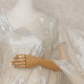Vanilla Cream French Silk Chiffon Saree 5.5m