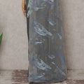 Steel Grey French Silk Chiffon Saree 5.5m