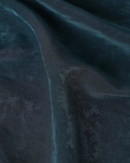 Teal Blue Cupro Fabric | Sustainable Silky Dress Material