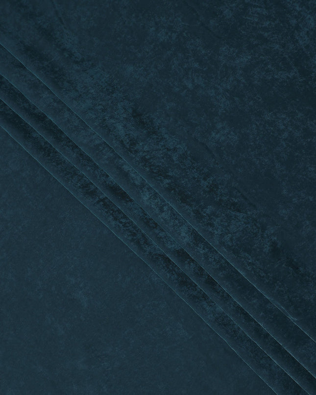 Teal Blue Cupro Fabric | Sustainable Silky Dress Material