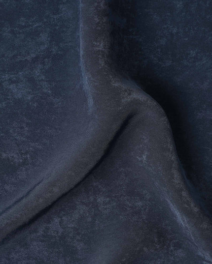 Navy Blue Cupro Fabric | Sustainable Silky Dress Material