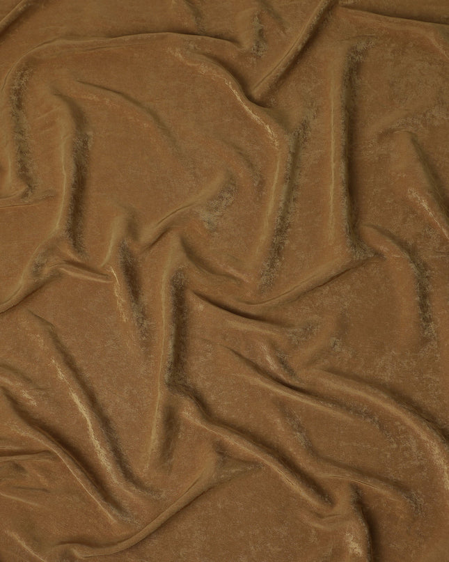 Caramel Brown Cupro Fabric - Sustainable Dress Material