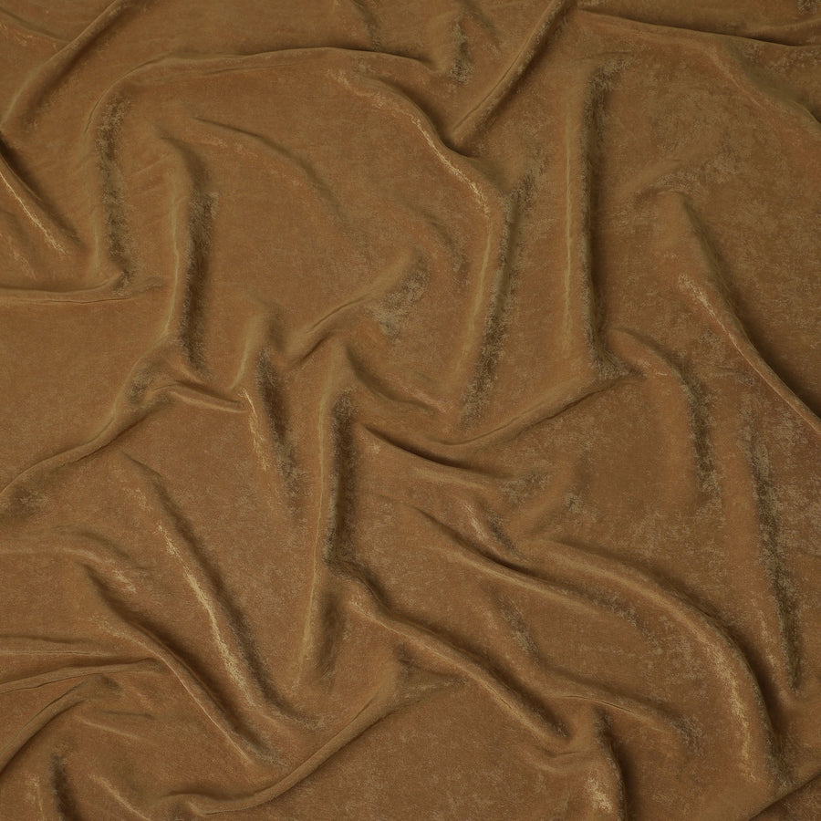 Caramel Brown Cupro Fabric - Sustainable Dress Material