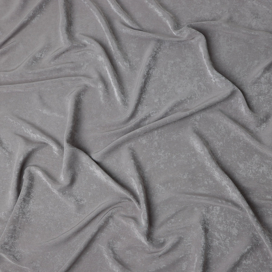 Steel Grey Cupro Fabric | Sustainable Silky Dress Material