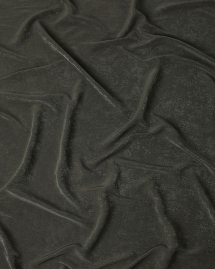 Onyx Black Cupro Fabric | Sustainable Silky Dress Material