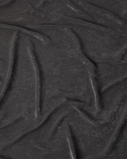 Graphite Grey Cupro Fabric - Sustainable Dress Material