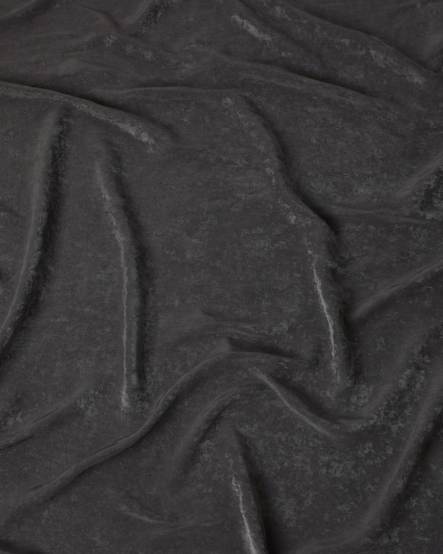 Graphite Grey Cupro Fabric - Sustainable Dress Material