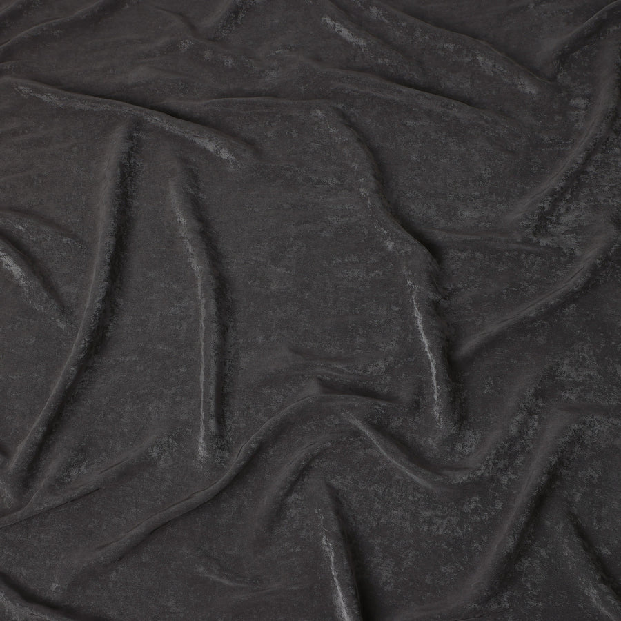 Graphite Grey Cupro Fabric - Sustainable Dress Material