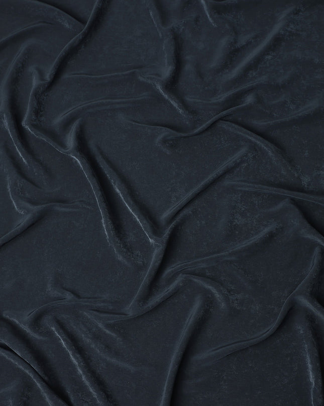 Slate Blue Cupro Fabric | Sustainable Silky Dress Material