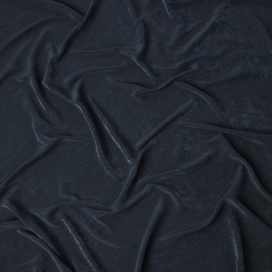 Slate Blue Cupro Fabric | Sustainable Silky Dress Material