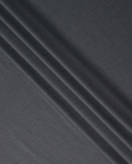 Steel Grey English Wool Suiting Fabric Piece