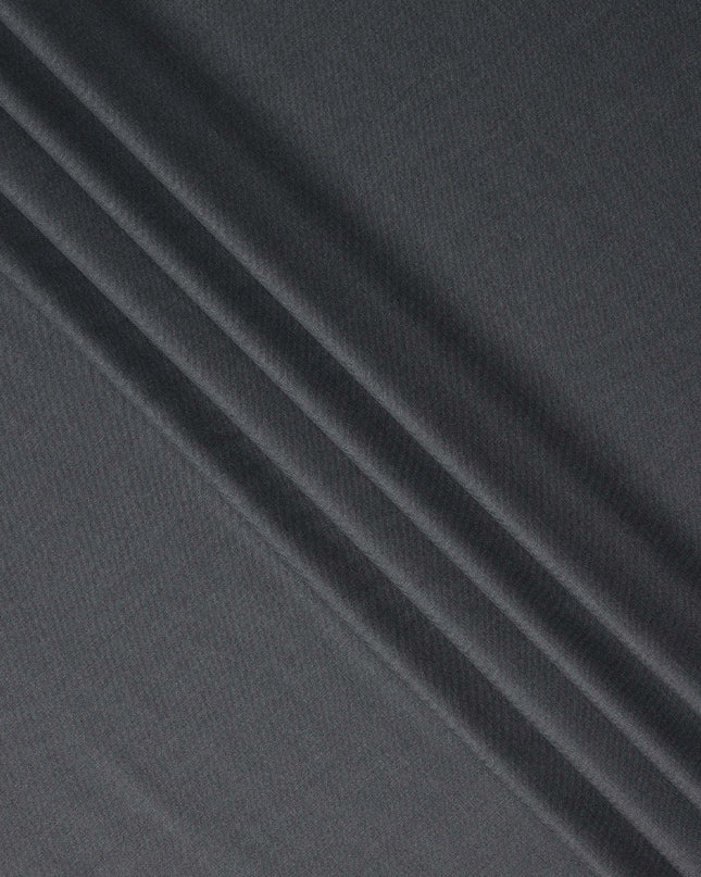 Steel Grey English Wool Suiting Fabric Piece