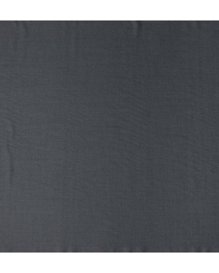 Steel Grey English Wool Suiting Fabric Piece